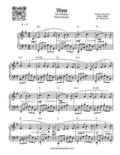 Die Moldau - Vltava (Piano Solo)
