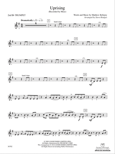 Uprising: 2nd B-flat Trumpet