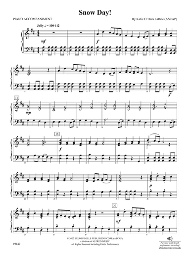 Snow Day: Piano Accompaniment