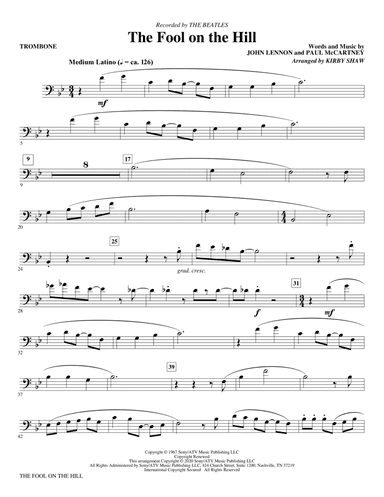 The Fool on the Hill (arr. Kirby Shaw) - Trombone