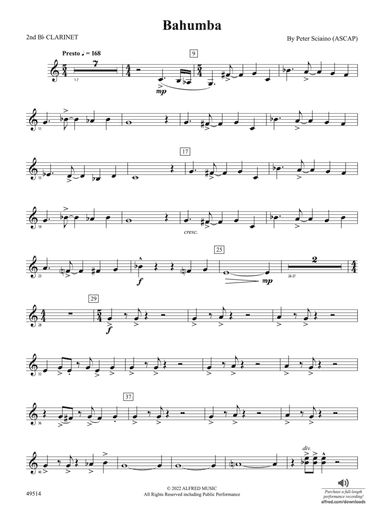 Bahumba: 2nd B-flat Clarinet