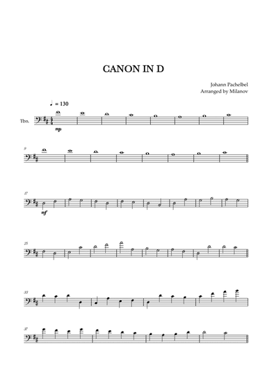 Canon in D | Pachelbel | Trombone