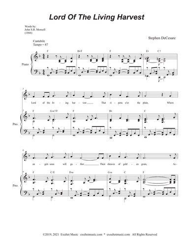Lord Of The Living Harvest (Vocal solo)