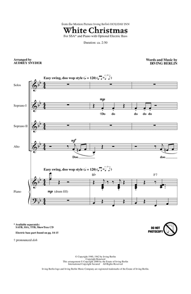 White Christmas (arr. Audrey Snyder)