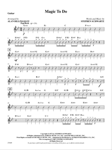 Magic to Do (from Pippin): Guitar 1