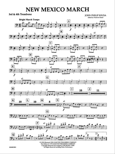 New Mexico March: 3rd & 4th Trombones