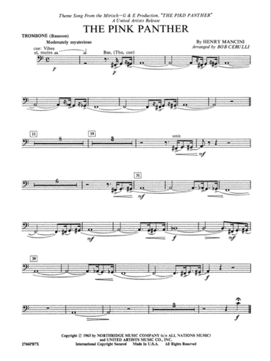 The Pink Panther: 1st Trombone