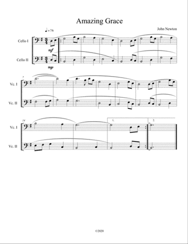 Amazing Grace (cello duet)