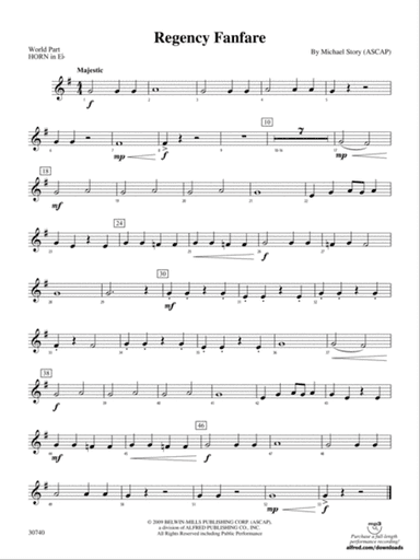 Regency Fanfare: (wp) 1st Horn in E-flat