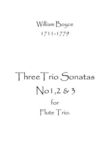 Three Trio Sonatas No.1,2 & 3
