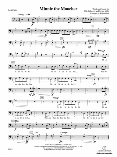 Minnie the Moocher: Bassoon