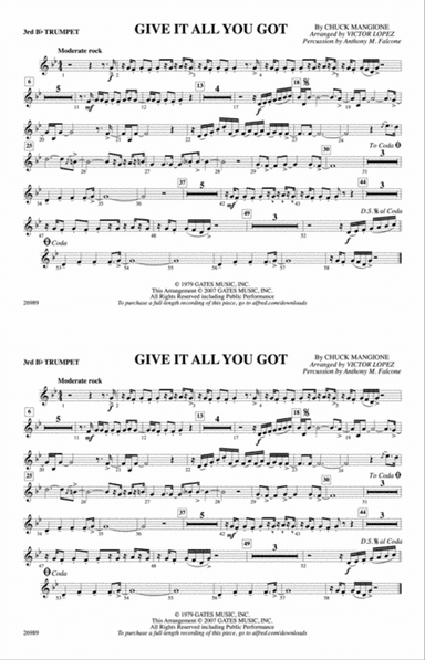 Give It All You Got: 3rd B-flat Trumpet