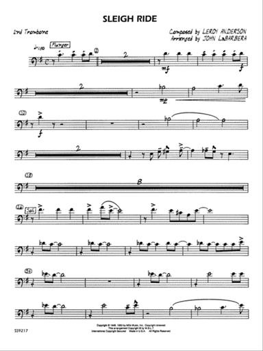 Sleigh Ride: 2nd Trombone