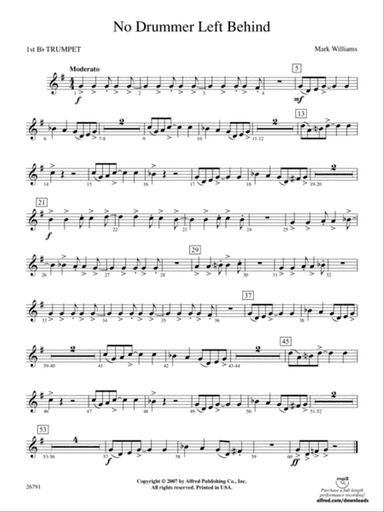 No Drummer Left Behind: 1st B-flat Trumpet