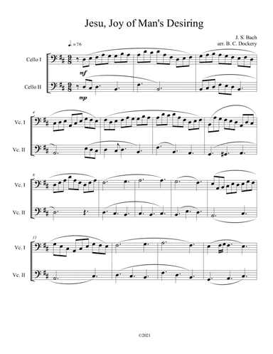 Jesu, Joy of Man's Desiring (Cello Duet)