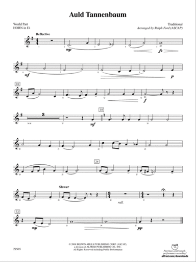 Auld Tannenbaum: (wp) 1st Horn in E-flat