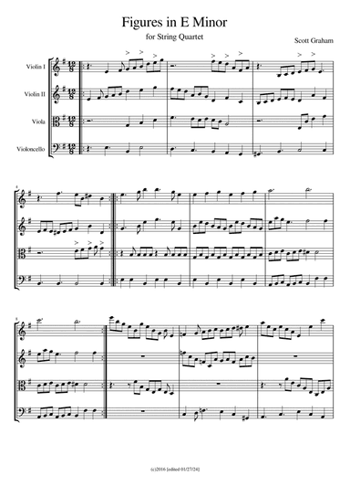 Figures in E Minor (for String Quartet)