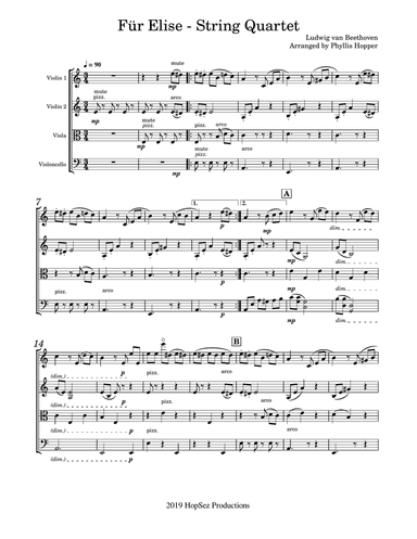 Für Elise - String Quartet