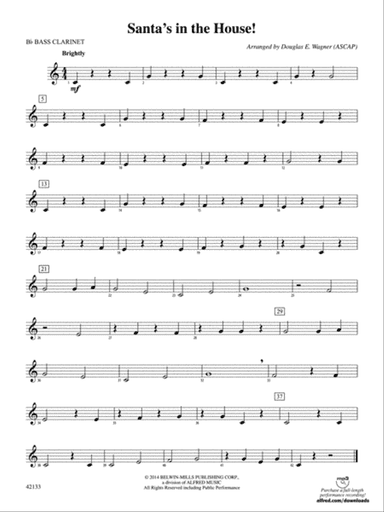 Santa's in the House!: B-flat Bass Clarinet
