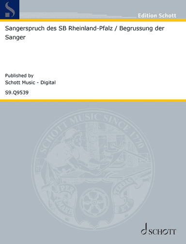 Sängerspruch des SB Rheinland-Pfalz / Begrüßung der Sänger