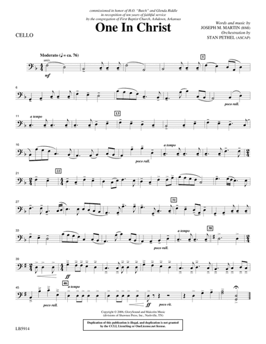 One In Christ - Cello