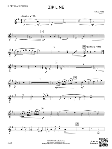 Zip Line: 2nd E-flat Alto Saxophone