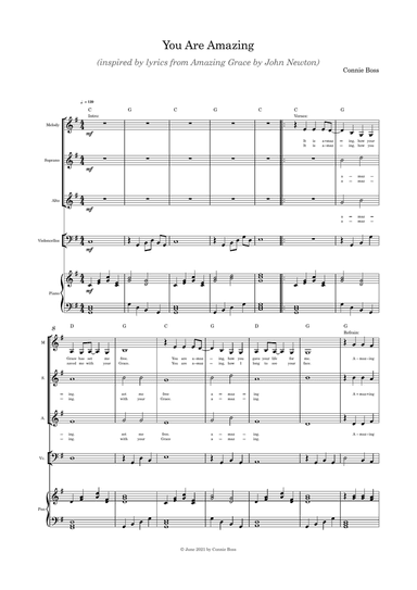 You Are Amazing - trio, cello and piano
