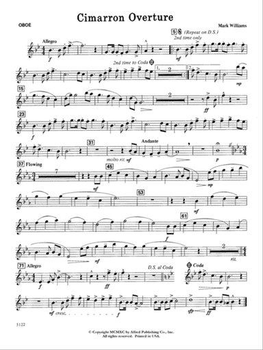 Cimarron Overture: Oboe