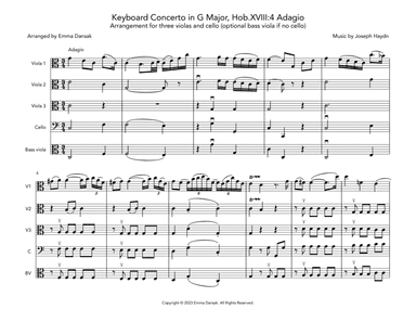 Keyboard Concerto in G Major, Hob.XVIII:4 Adagio