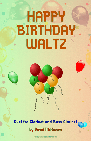 Happy Birthday Waltz, for Clarinet and Bass Clarinet Duet