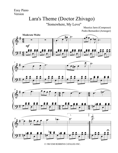 Lara's Theme From Doctor Zhivago