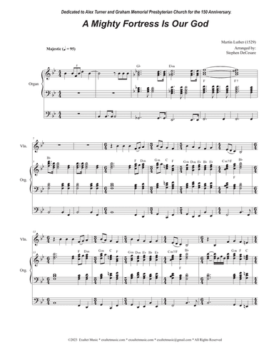 A Mighty Fortress Is Our God (Violin solo and Organ)