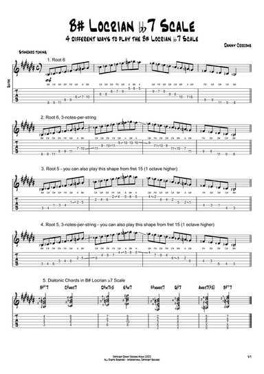 B# Locrian bb7 Scale (4 Ways to Play)
