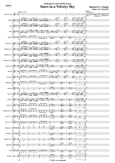 Stars in a Velvety Sky - Score Only