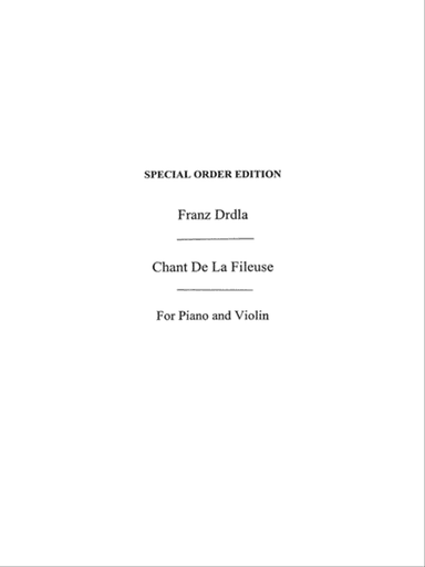 Chant De La Fileuse Op.70