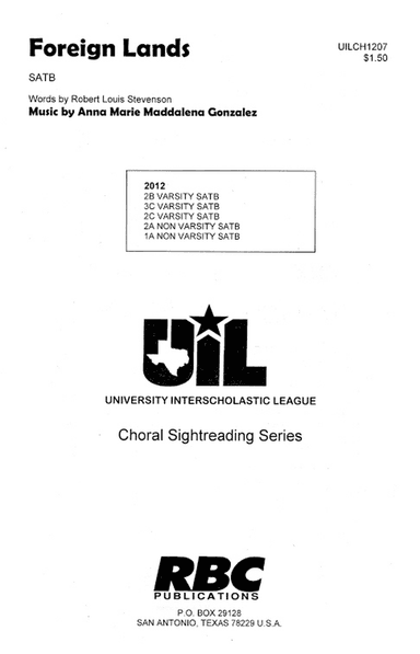 Foreign Lands (SATB)