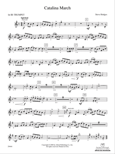 Catalina March: 1st B-flat Trumpet
