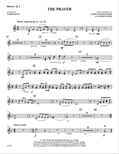 The Prayer: Horn 1