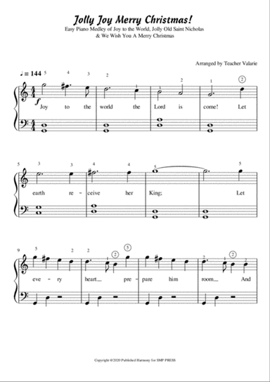 Jolly Joy Merry Christmas for Piano Solo Grade 1 Level