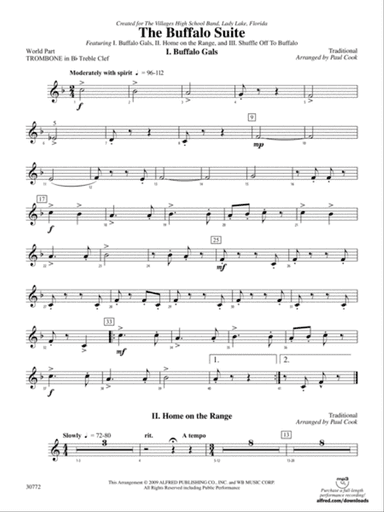 The Buffalo Suite: (wp) 1st B-flat Trombone T.C.