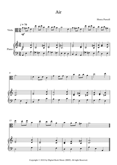 Air - Henry Purcell (Viola + Piano)