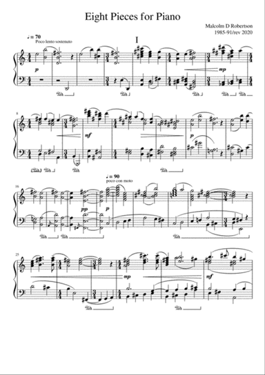 Eight Pieces for Piano