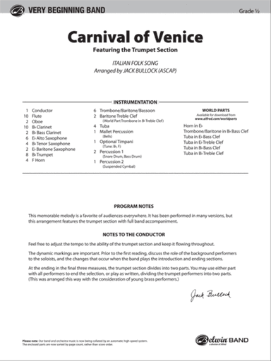 Carnival of Venice: Score