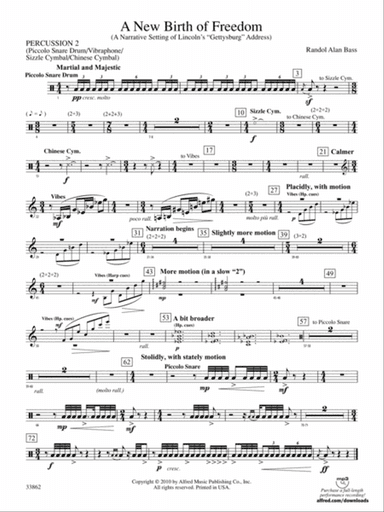 A New Birth of Freedom: 2nd Percussion