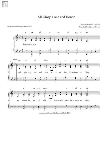 All Glory, Laud and Honor