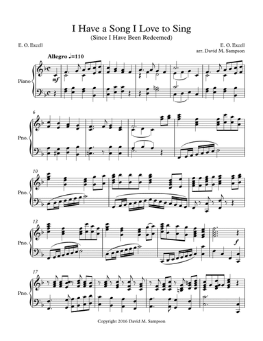 I Have a Song I Love to Sing
