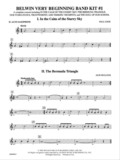 Belwin Very Beginning Band Kit #1: E-flat Alto Saxophone