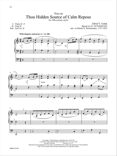 Thou Hidden Source of Calm Repose (Downloadable)