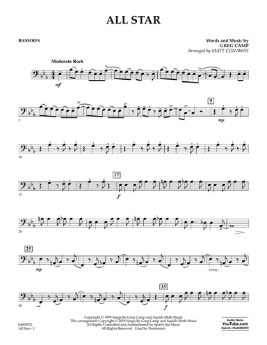 All Star (arr. Matt Conaway) - Bassoon