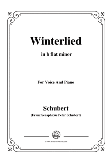 Schubert-Winterlied,in b flat minor,for Voice&Piano